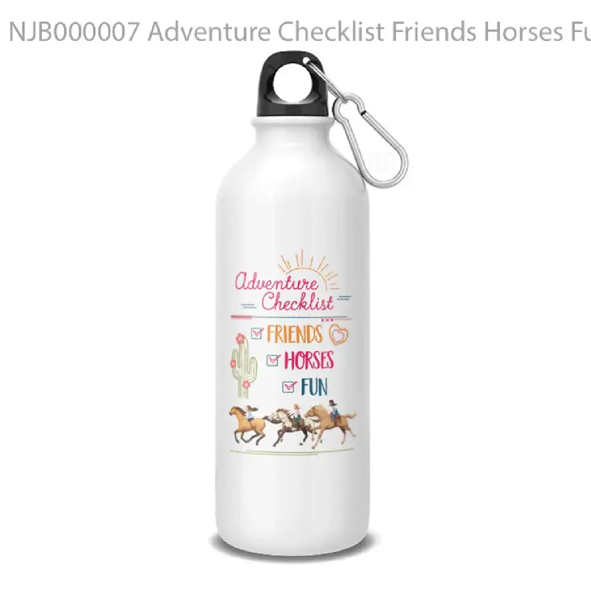 Adventure Checklist Friends Horses Fun Botol Air Minum