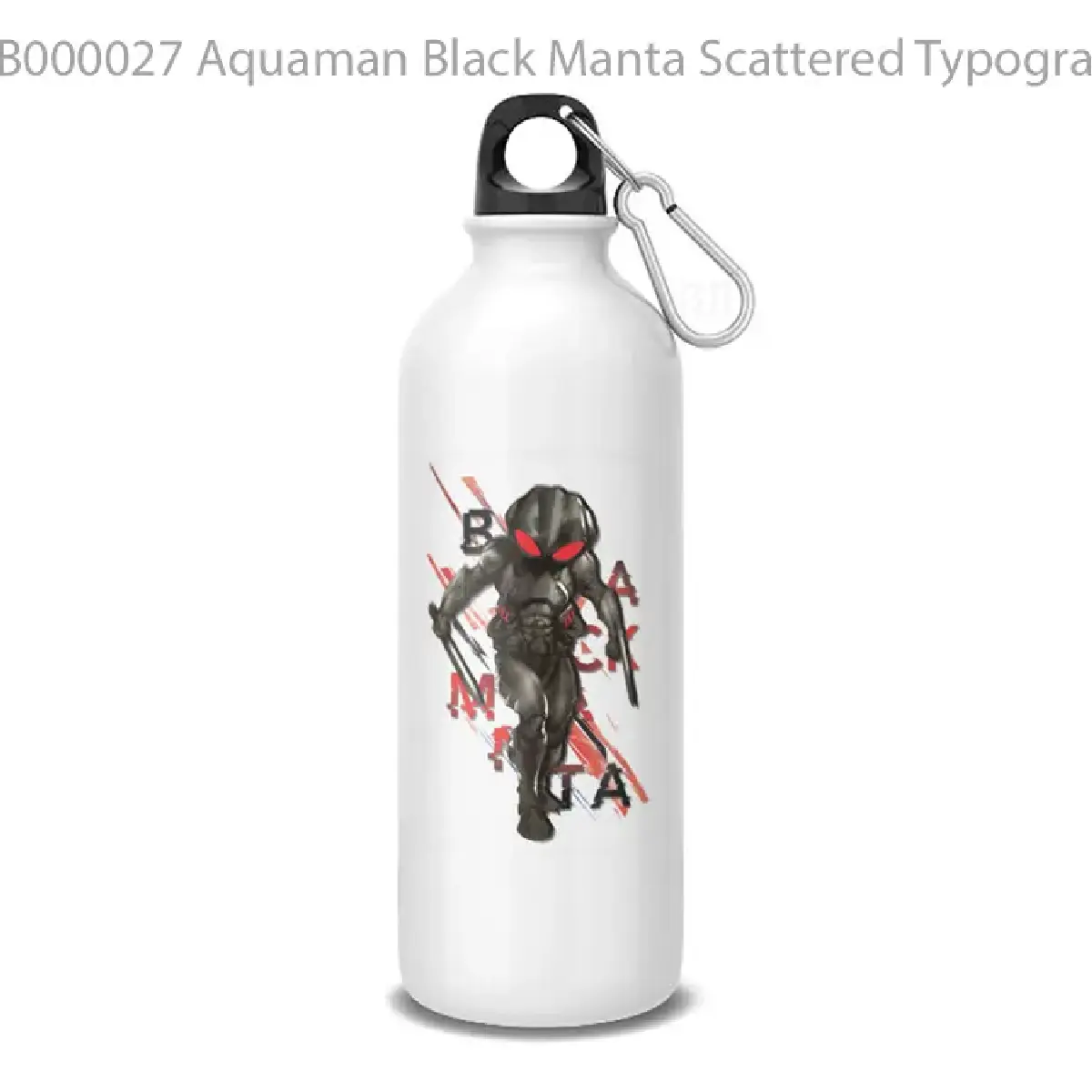 Aquaman Black Manta Scattered Typography Graphic Botol Air Minum