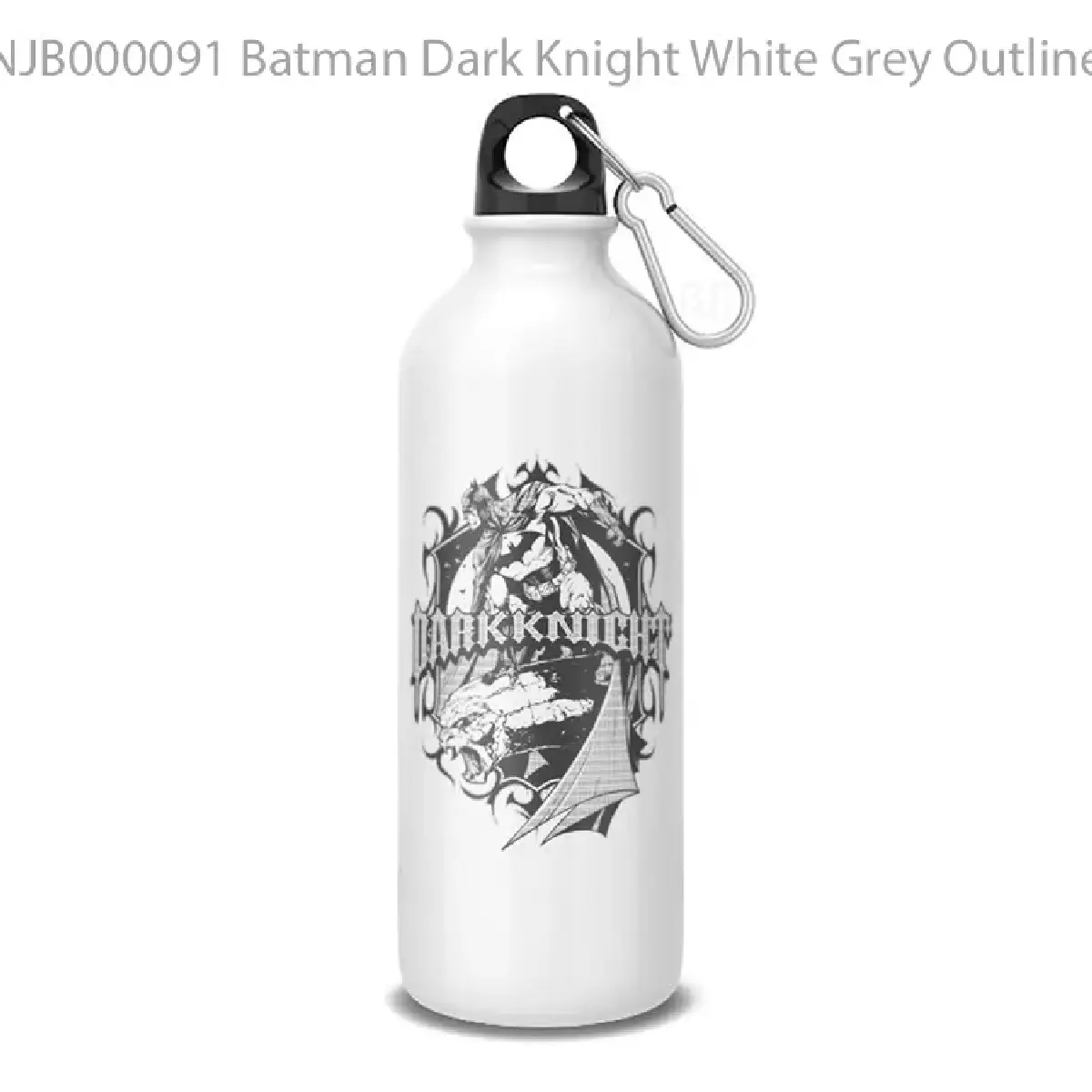 Batman Dark Knight White Grey Outline Logo Botol Air Minum