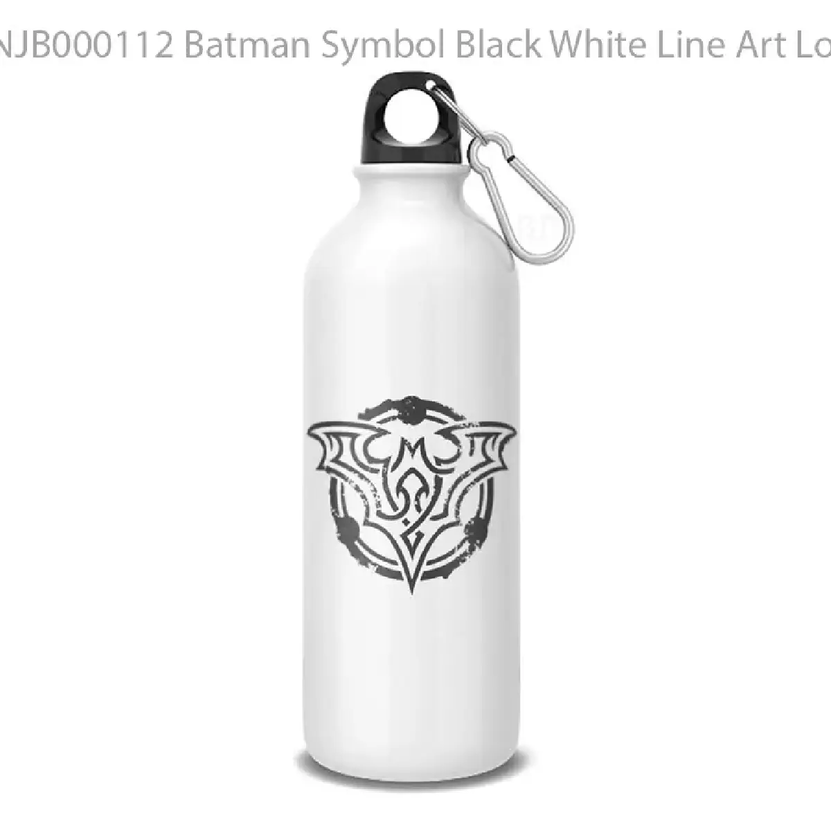Batman Symbol Black White Line Art Logo Co Botol Air Minum