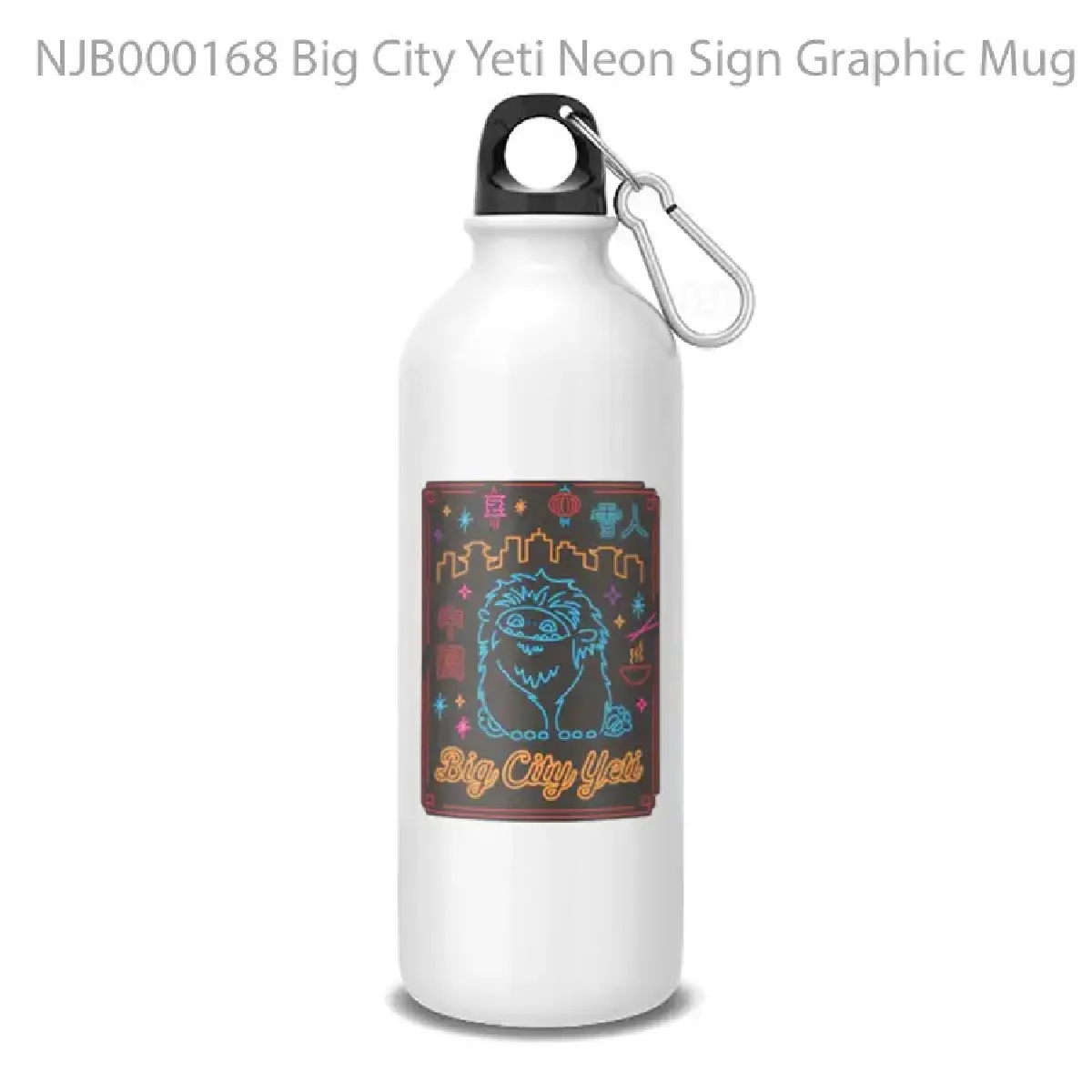 Big City Yeti Neon Sign Graphic Mug Botol Air Minum