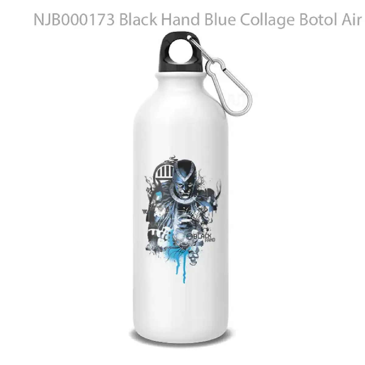 Black Hand Blue Collage Botol Air Minum