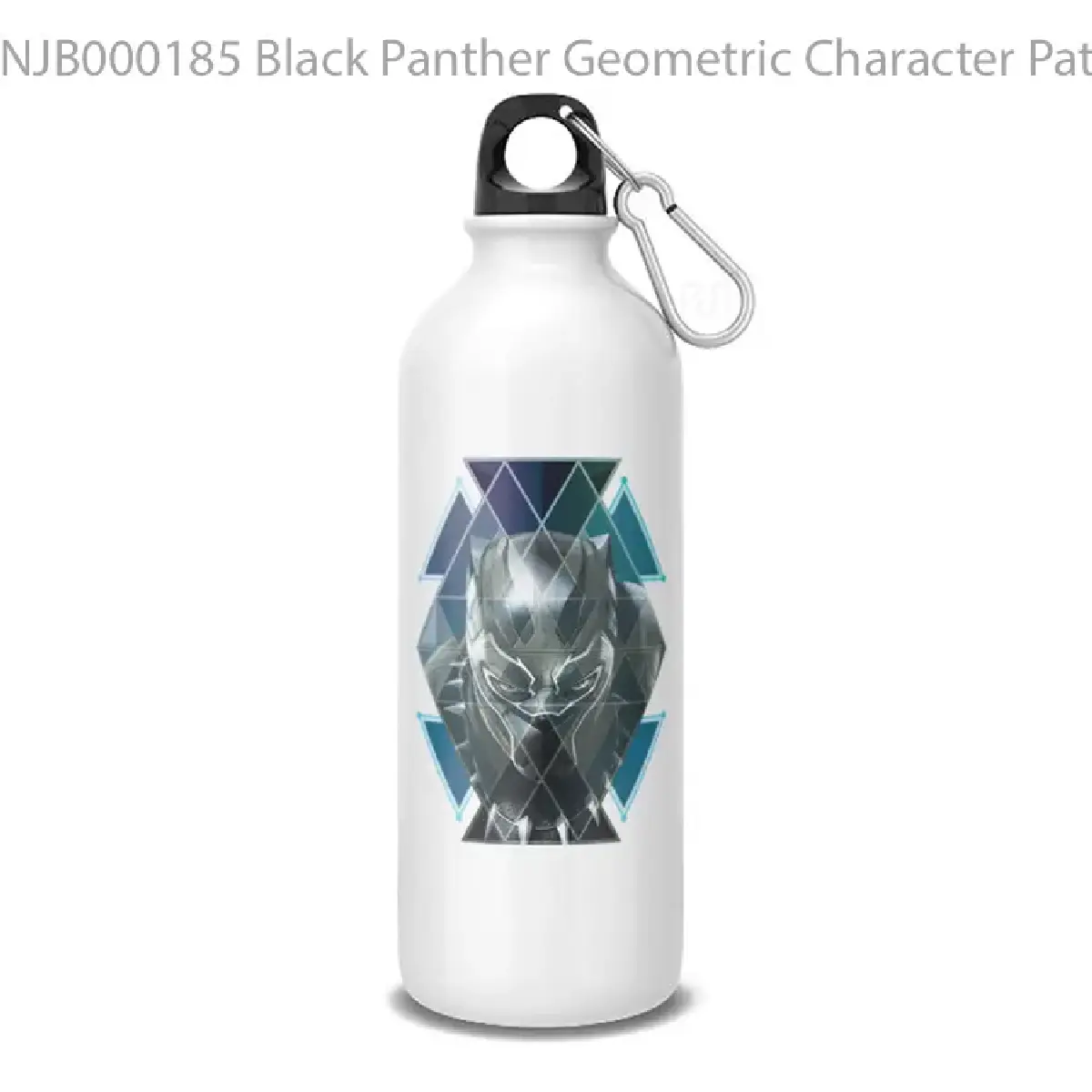 Black Panther Geometric Character Pattern Botol Air Minum