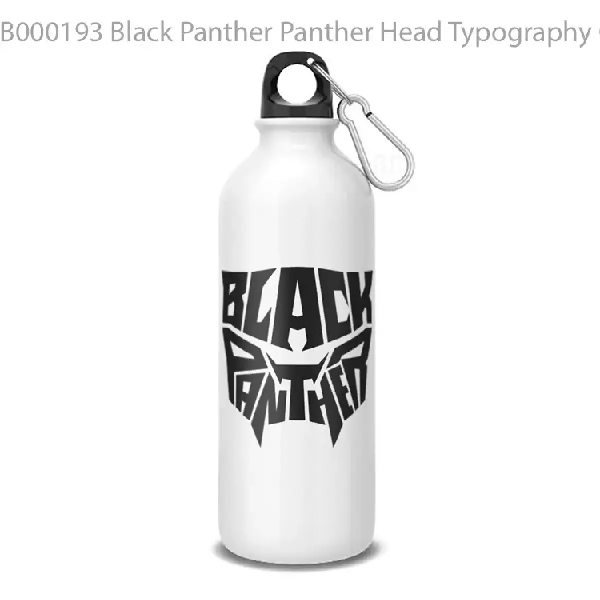 Black Panther Panther Head Typography Graphic Cof Botol Air Minum