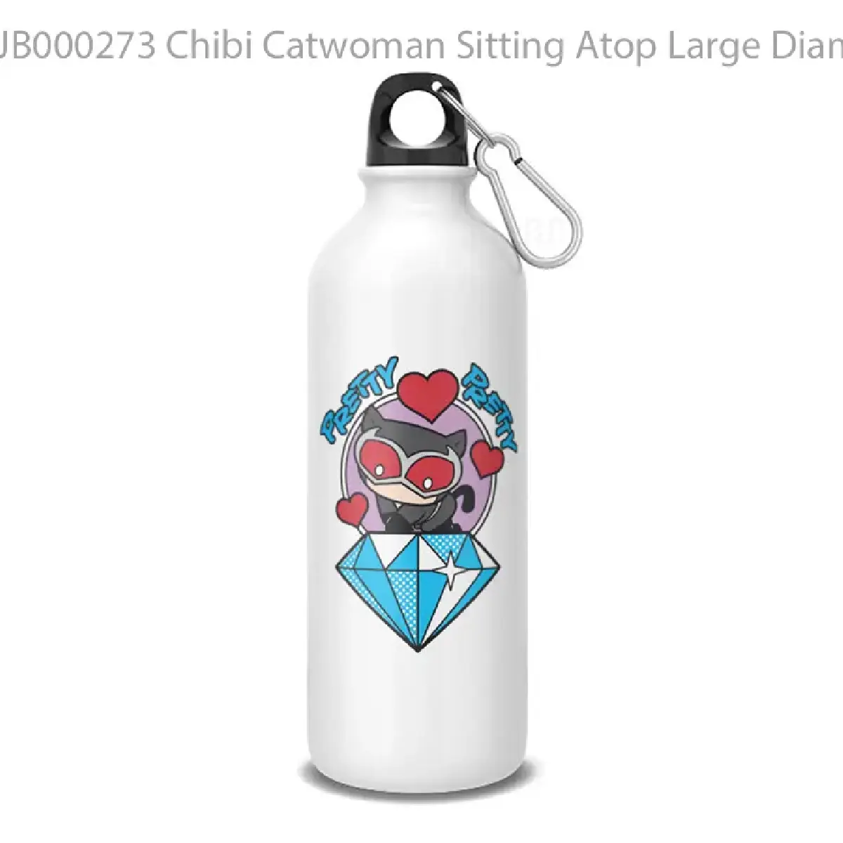 Chibi Catwoman Sitting Atop Large Diamondview Botol Air Minum