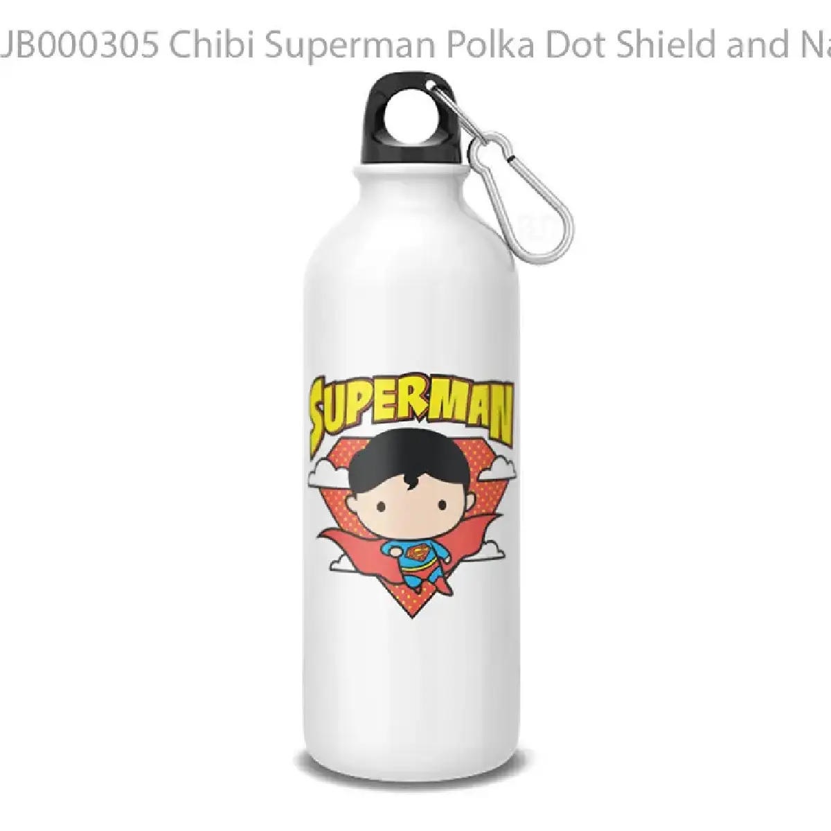 Chibi Superman Polka Dot Shield and Nameview Botol Air Minum