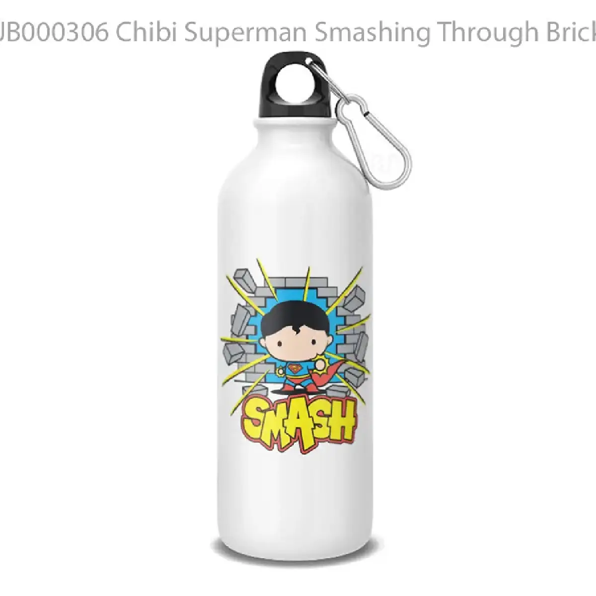 Chibi Superman Smashing Through Brick Wallview Botol Air Minum
