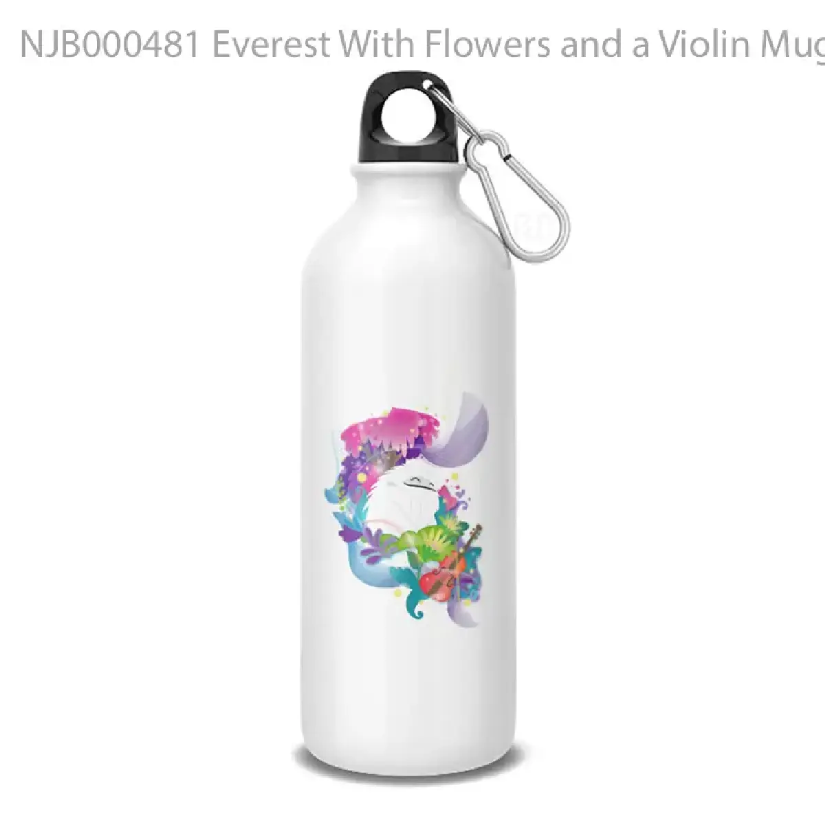 Everest With Flowers and a Violin Mug Botol Air Minum