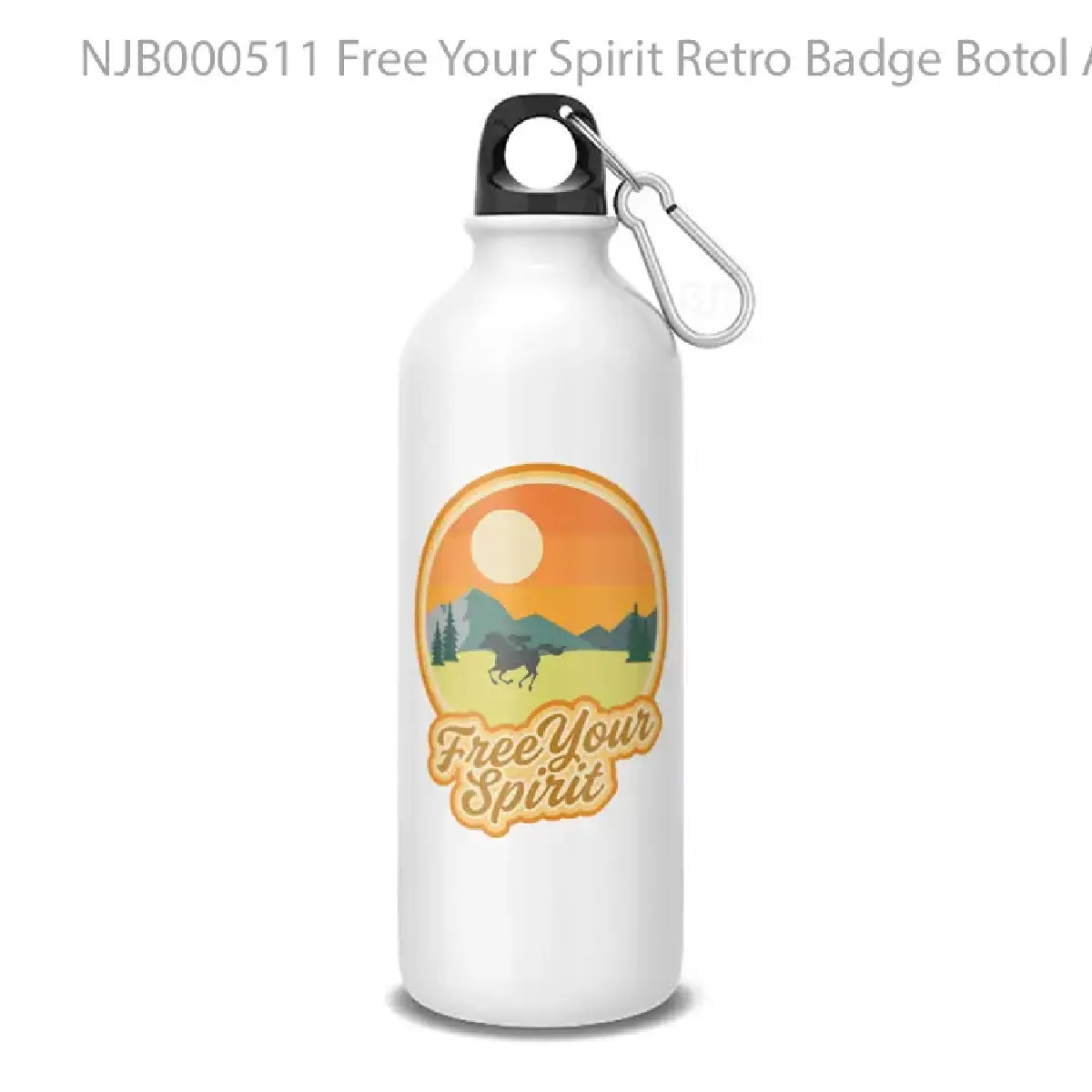 Free Your Spirit Retro Badge Botol Air Minum