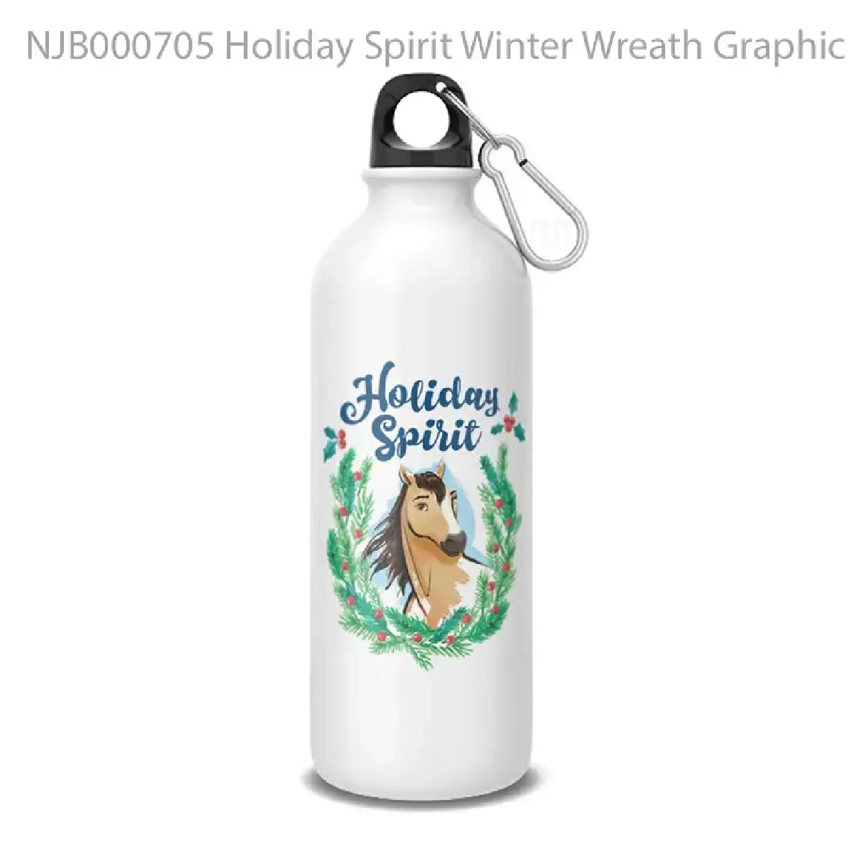 Holiday Spirit Winter Wreath Graphic Botol Air Minum