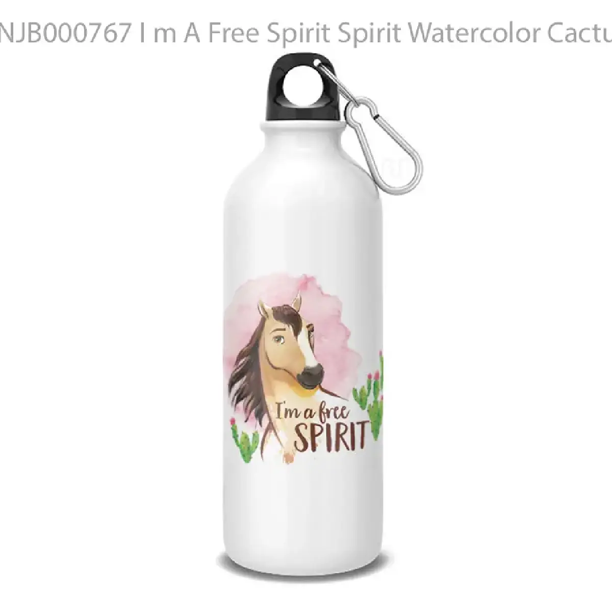 I m A Free Spirit Spirit Watercolor Cactus Art Botol Air Minum