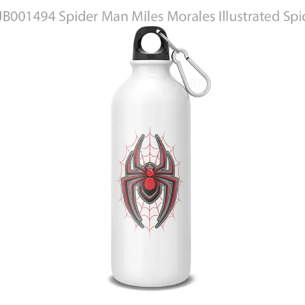 Spider Man Miles Morales Illustrated Spider In Web Botol Air Minum