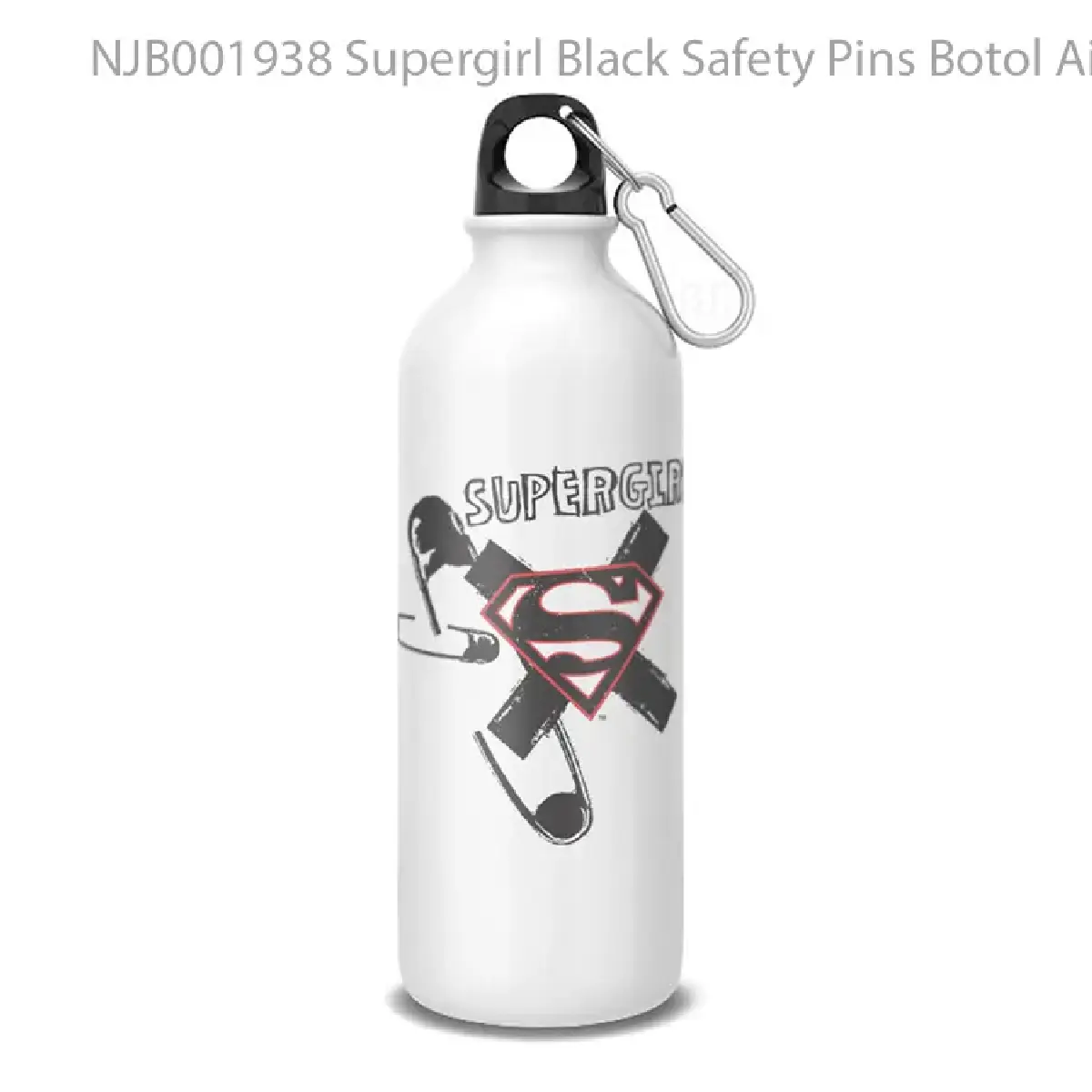 Supergirl Black Safety Pins Botol Air Minum