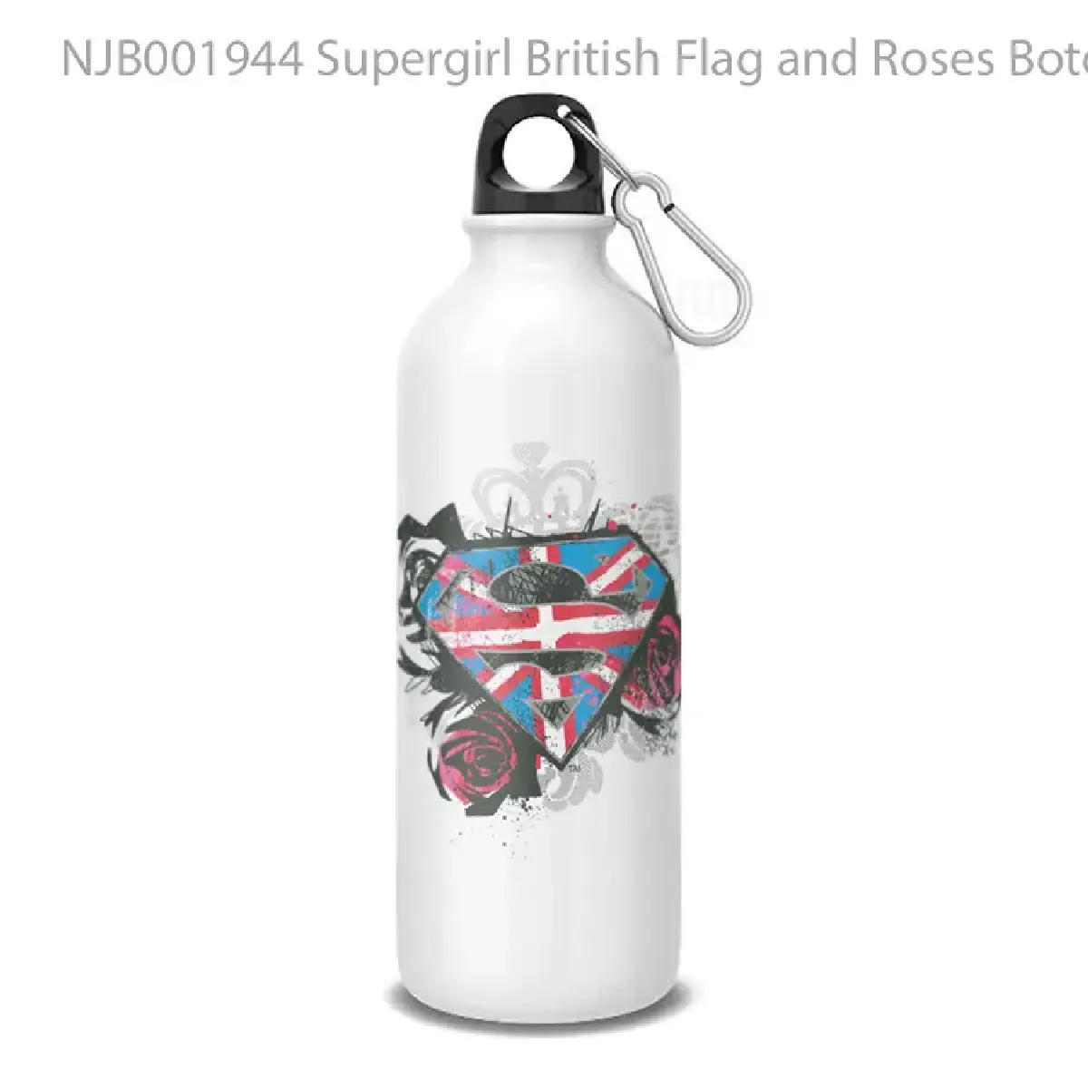 Supergirl British Flag and Roses Botol Air Minum