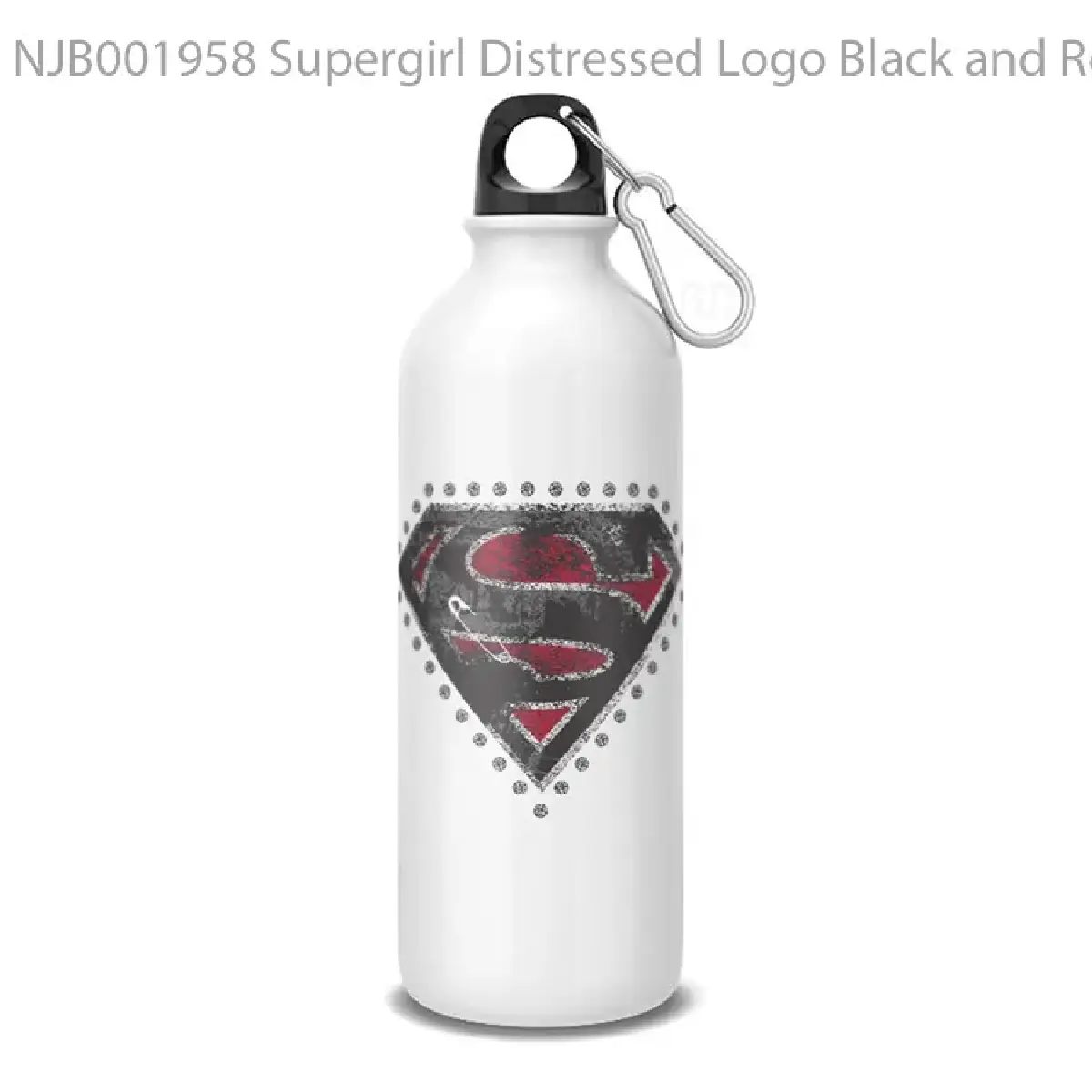 Supergirl Distressed Logo Black and Red Botol Air Minum