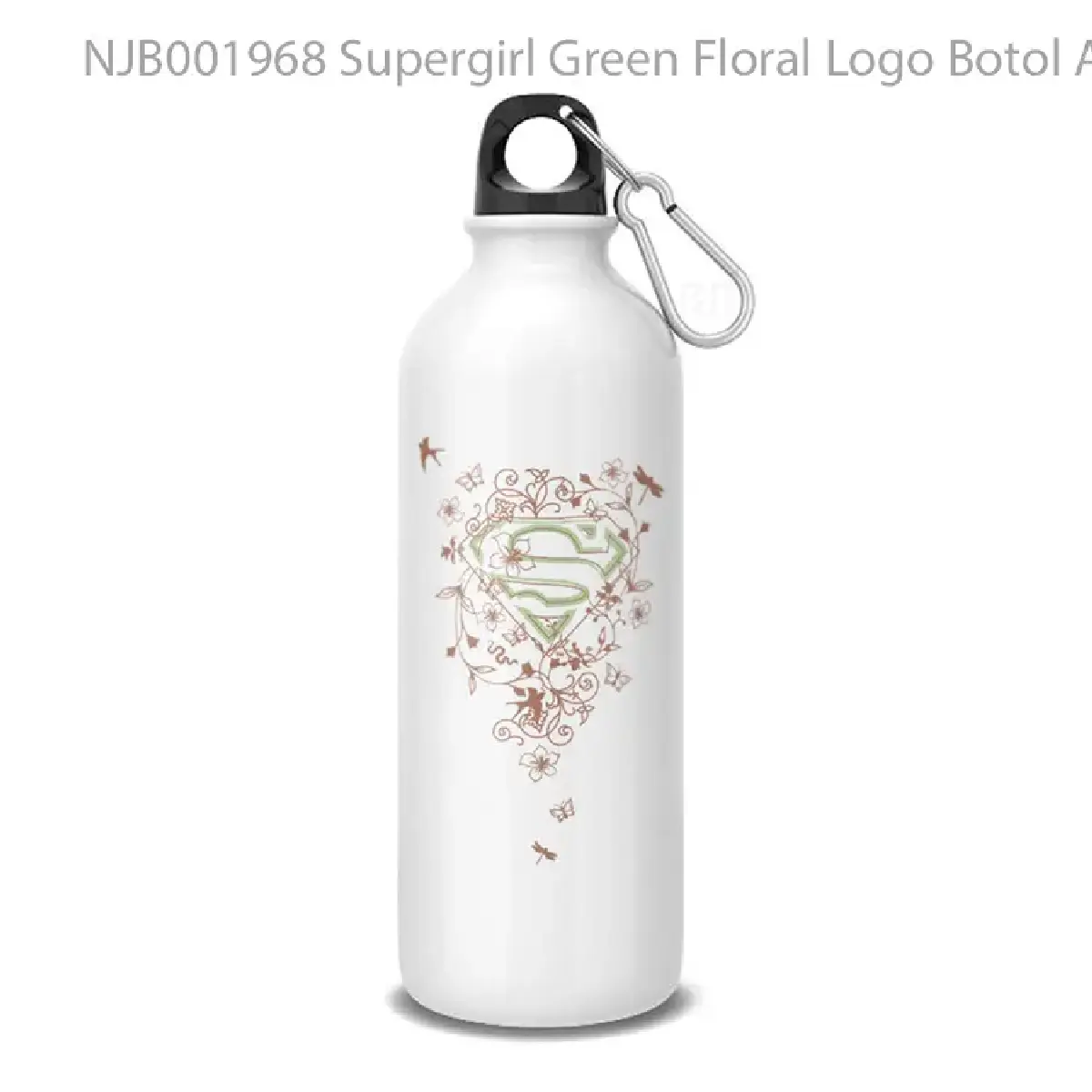 Supergirl Green Floral Logo Botol Air Minum