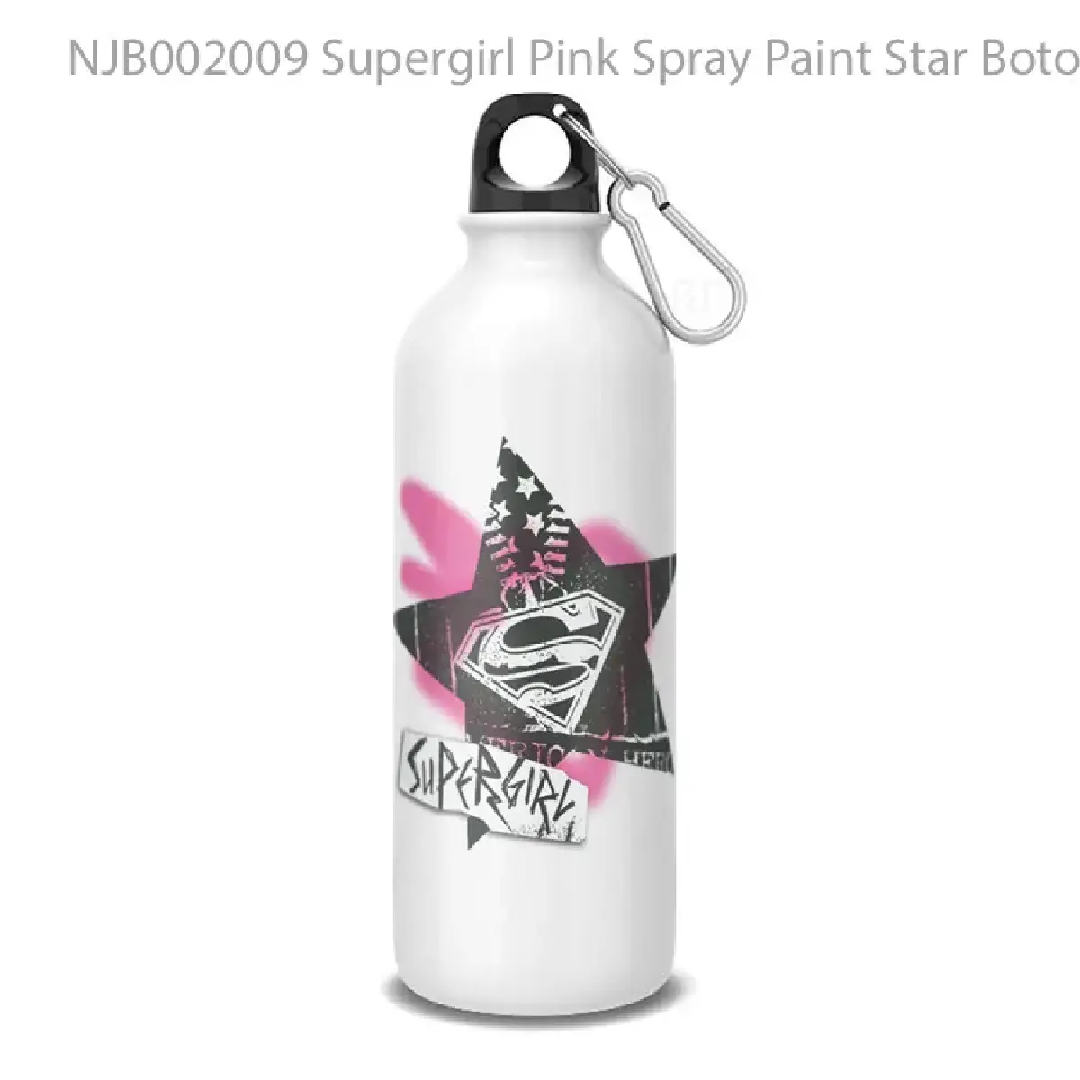 Supergirl Pink Spray Paint Star Botol Air Minum