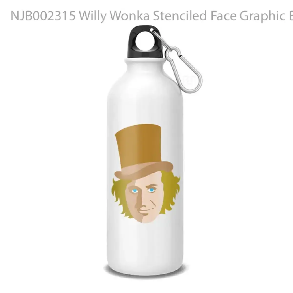 Willy Wonka Stenciled Face Graphic Botol Air Minum