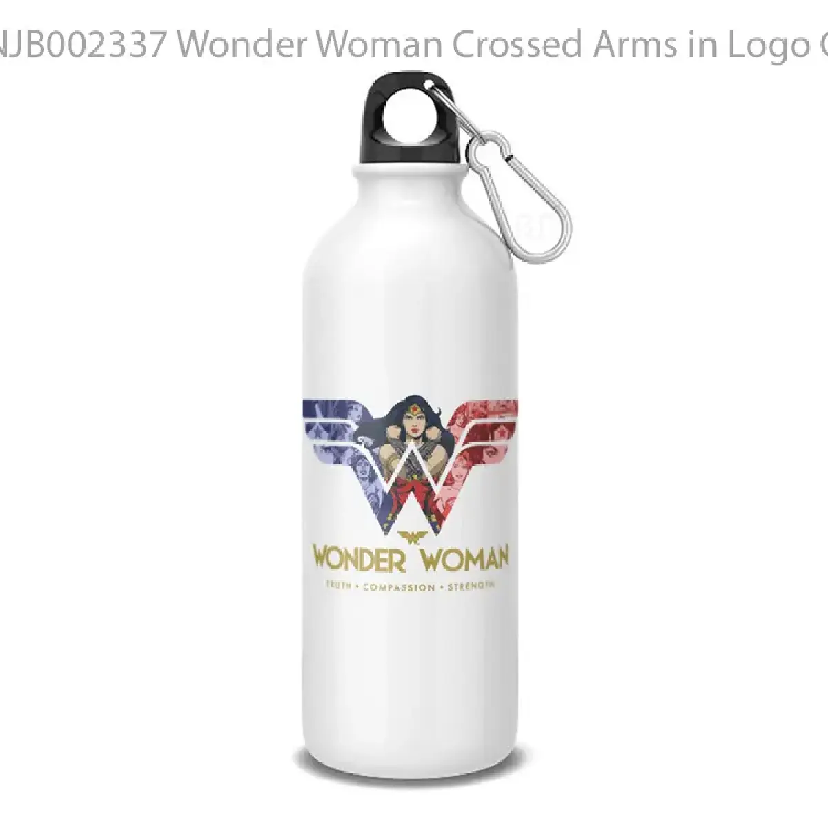 Wonder Woman Crossed Arms in Logo Collage Botol Air Minum