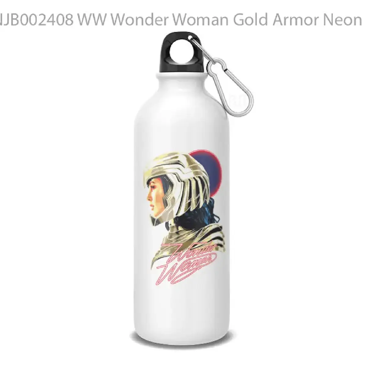 WW Wonder Woman Gold Armor Neon Portrait Botol Air Minum