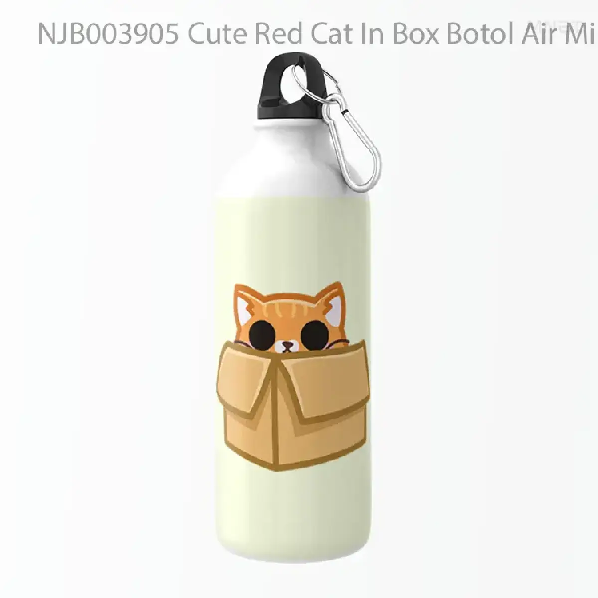 Cute Red Cat In Box Botol Air Minum