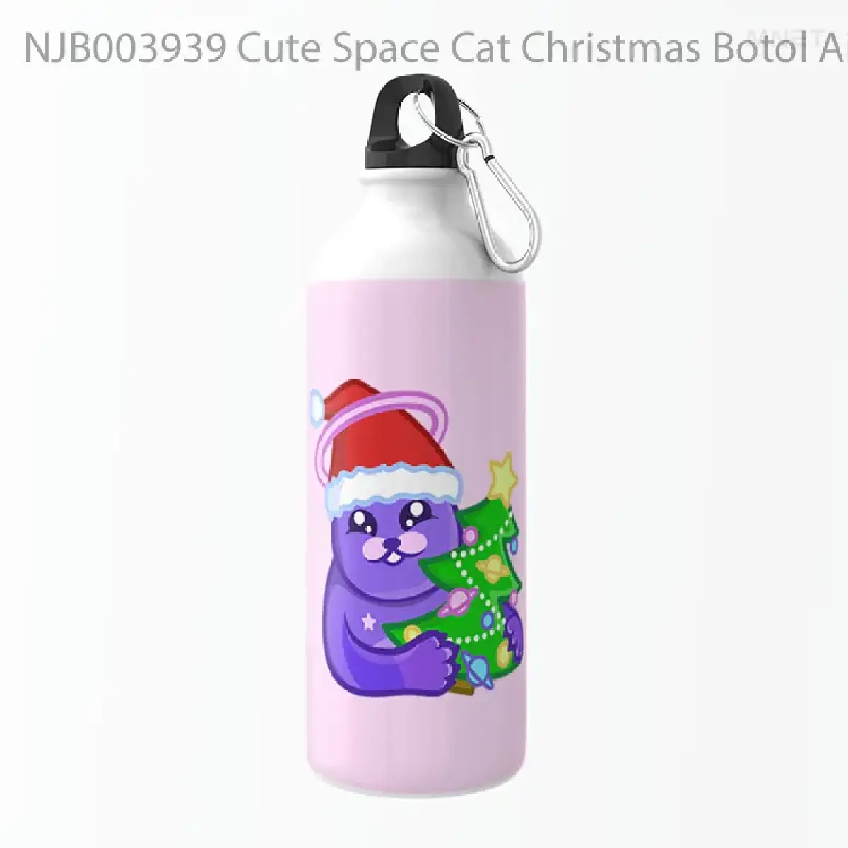 Cute Space Cat Christmas Botol Air Minum