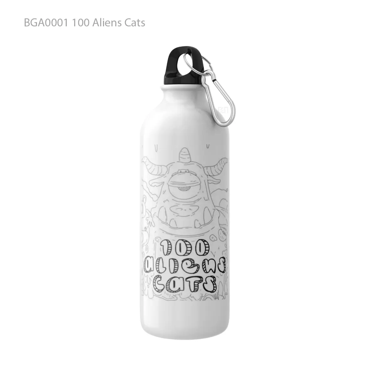 Botol 100 Aliens Cats Alat Minum Olahraga Desain Game