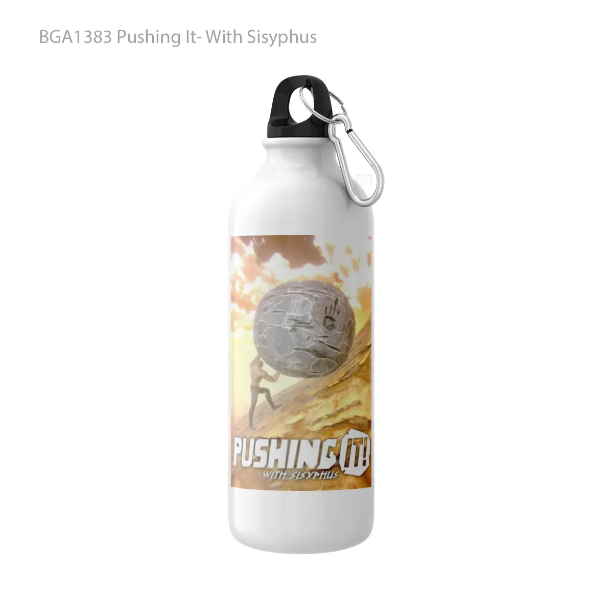 Botol Pushing It With Sisyphus Alat Minum Olahraga Desain Game