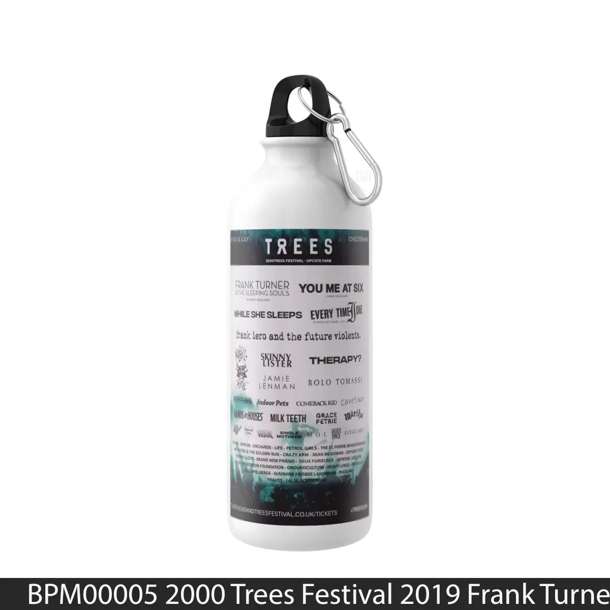 Botol 2000 Trees Festival 2019 Frank Turner You Me At Six - Music Sport Bottle