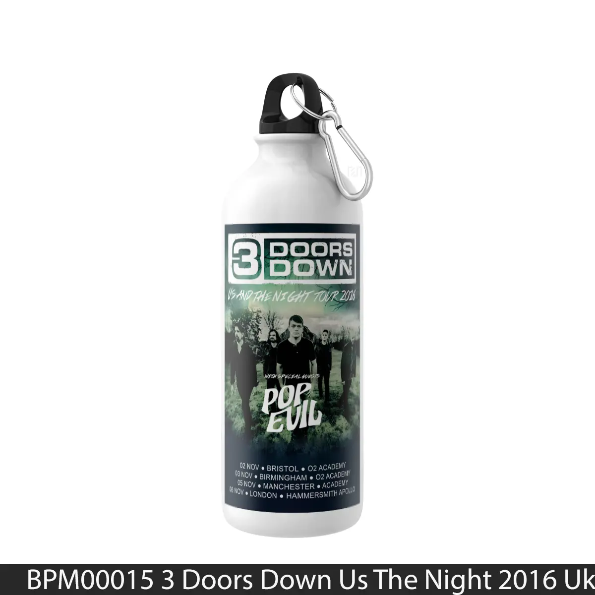 Botol 3 Doors Down Us The Night 2016 Uk Tour - Music Sport Bottle