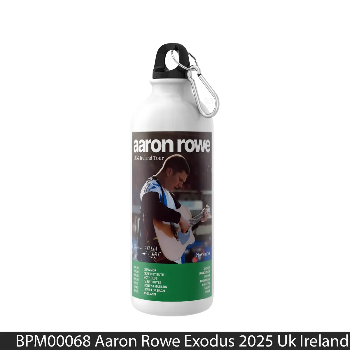 Botol Aaron Rowe Exodus 2025 Uk Ireland Tour - Music Sport Bottle
