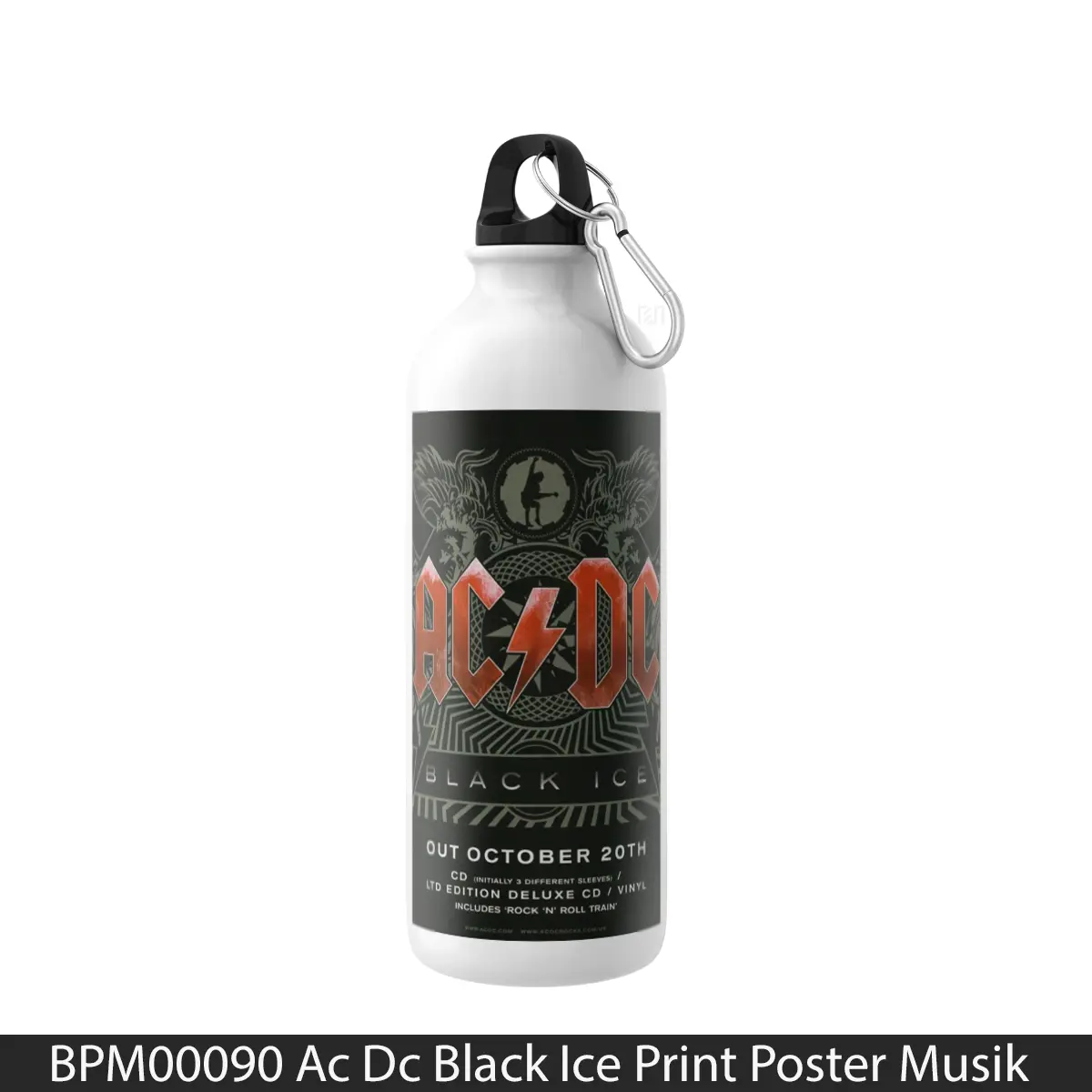 Botol Ac Dc Black Ice Print - Music Sport Bottle