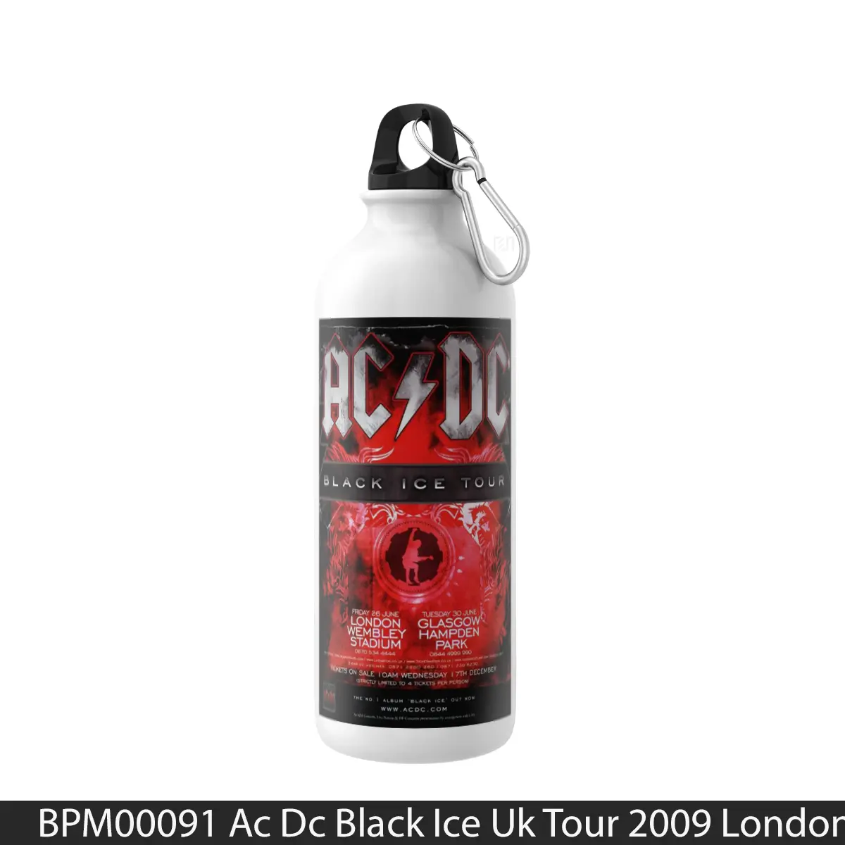 Botol Ac Dc Black Ice Uk Tour 2009 London Wembley - Music Sport Bottle