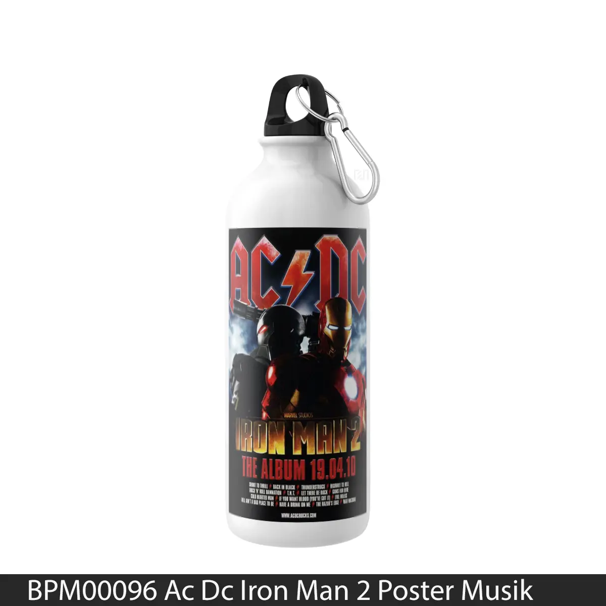 Botol Ac Dc Iron Man 2 - Music Sport Bottle