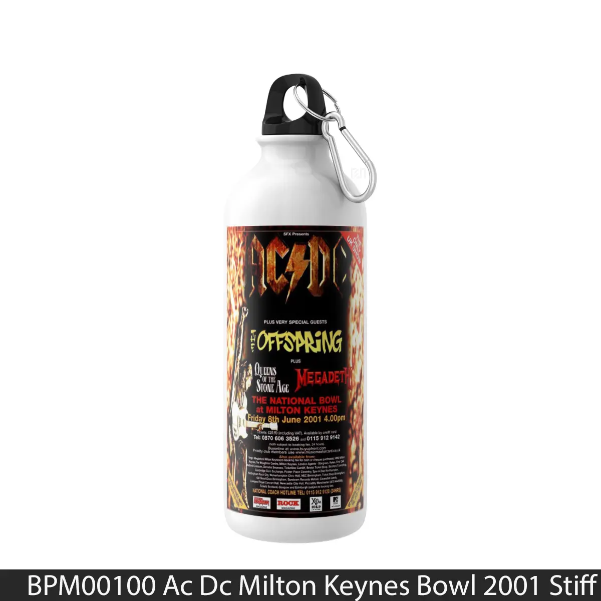 Botol Ac Dc Milton Keynes Bowl 2001 Stiff Upper Lip Tour - Music Sport Bottle