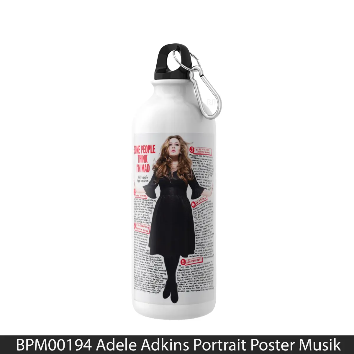 Botol Adele Adkins Portrait - Music Sport Bottle