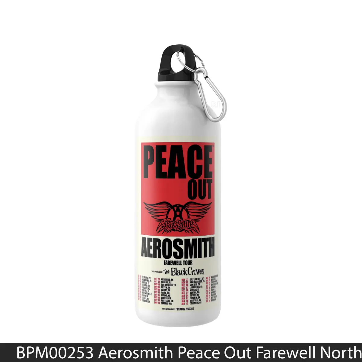 Botol Aerosmith Peace Out Farewell North America Tour 2024 - Music Sport Bottle