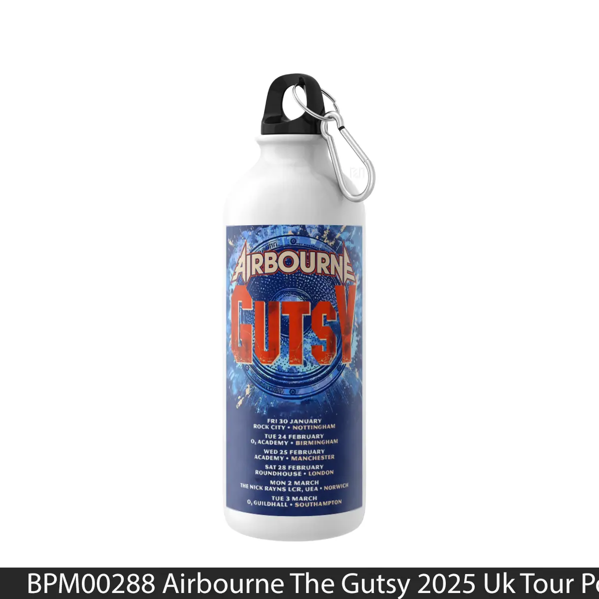 Botol Airbourne The Gutsy 2025 Uk Tour - Music Sport Bottle