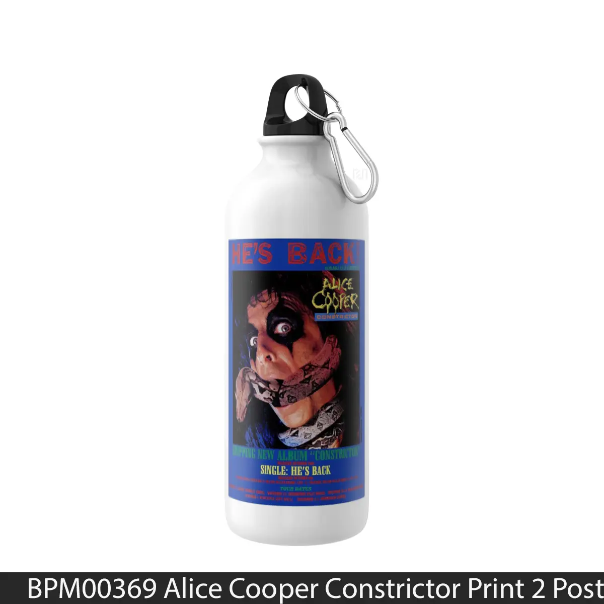 Botol Alice Cooper Constrictor Print 2 - Music Sport Bottle