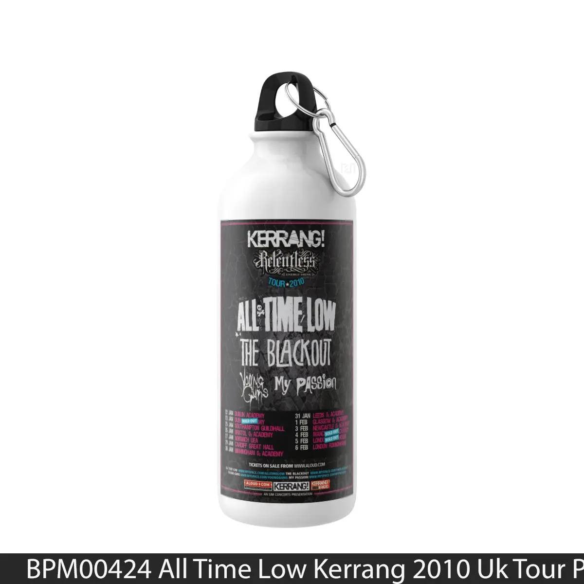 Botol All Time Low Kerrang 2010 Uk Tour - Music Sport Bottle