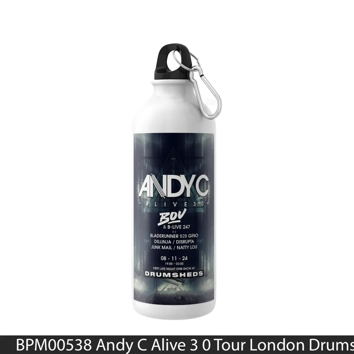 Botol Andy C Alive 3 0 Tour London Drumsheds 8 November 2024 - Music Sport Bottle