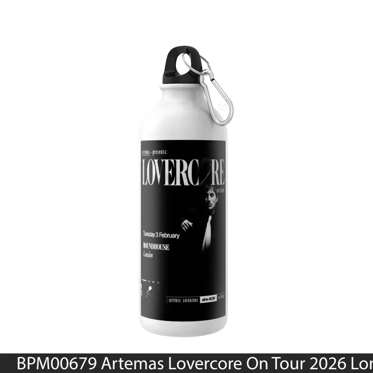 Botol Artemas Lovercore On Tour 2026 London Roundhouse - Music Sport Bottle