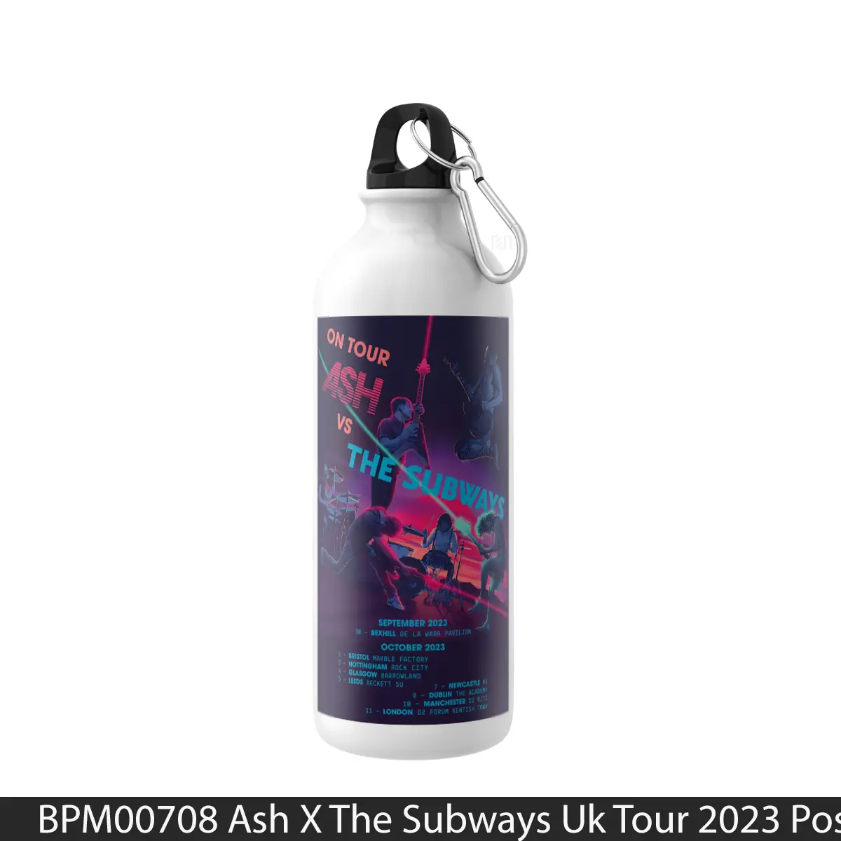 Botol Ash X The Subways Uk Tour 2023 - Music Sport Bottle