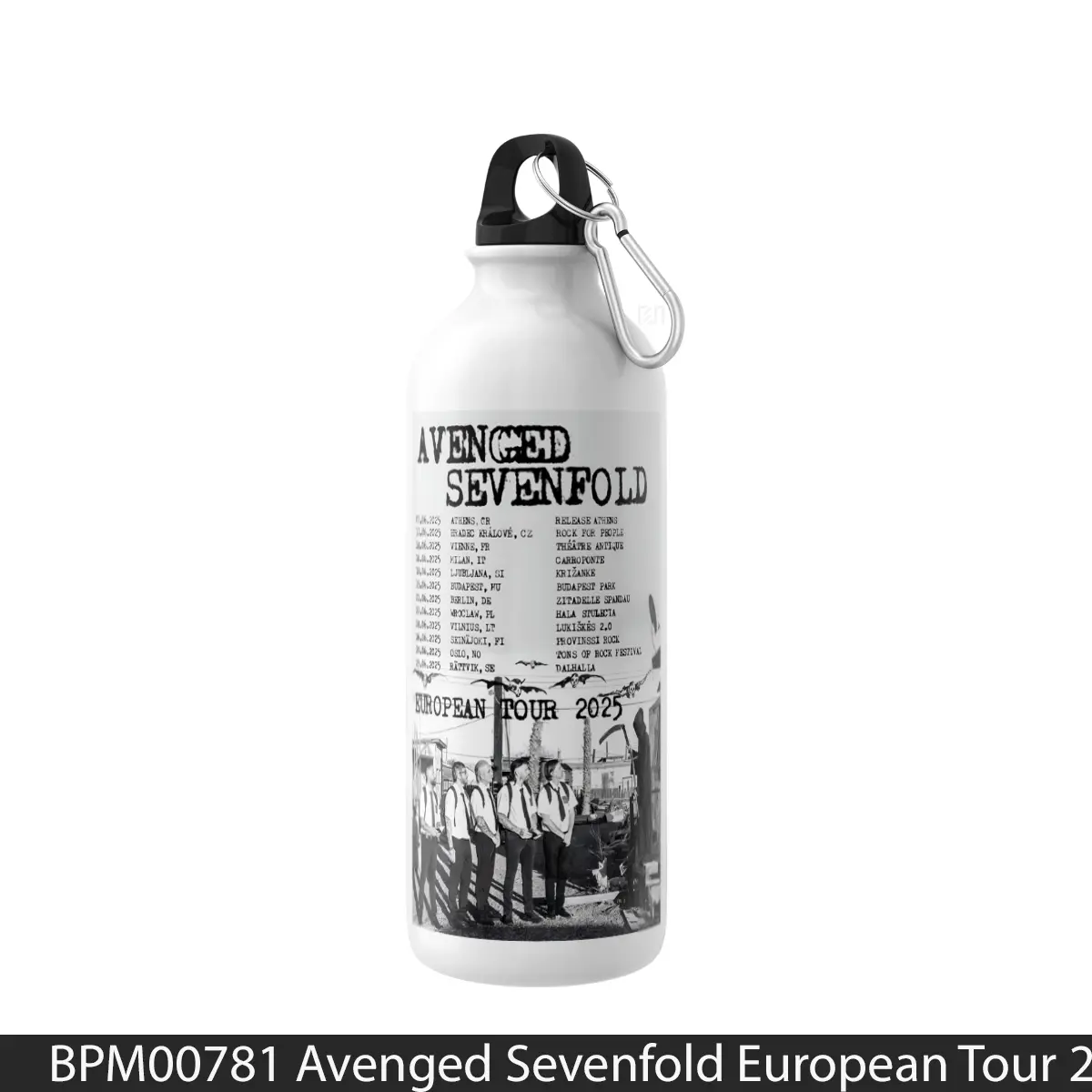Botol Avenged Sevenfold European Tour 2025 - Music Sport Bottle