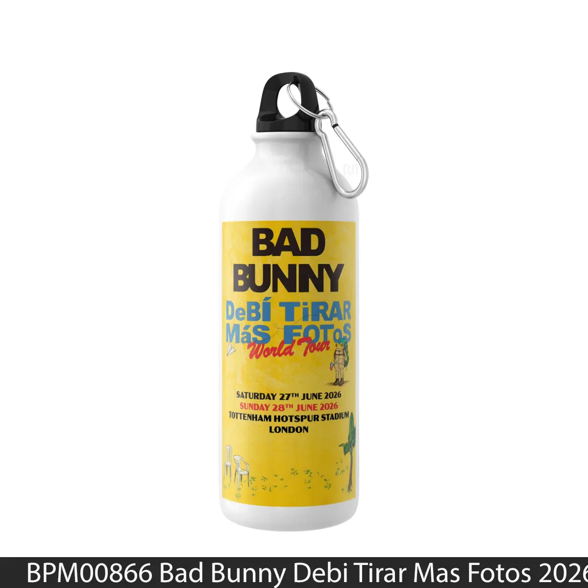 Botol Bad Bunny Debi Tirar Mas Fotos 2026 Tour - Music Sport Bottle