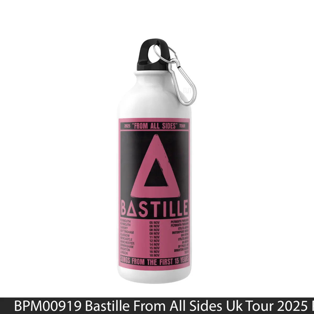 Botol Bastille From All Sides Uk Tour 2025 - Music Sport Bottle