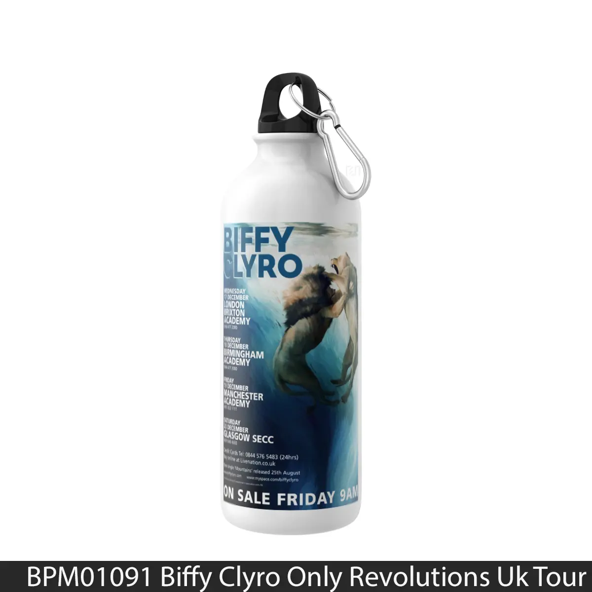 Botol Biffy Clyro Only Revolutions Uk Tour 2008 - Music Sport Bottle