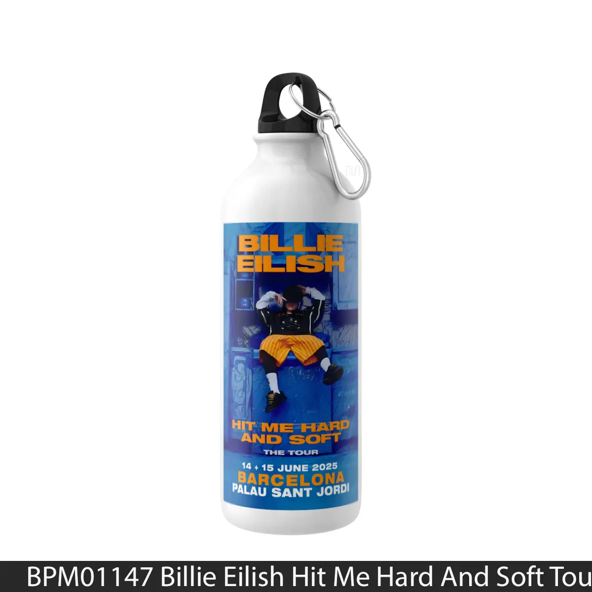 Botol Billie Eilish Hit Me Hard And Soft Tour 2025 Barcelona - Music Sport Bottle