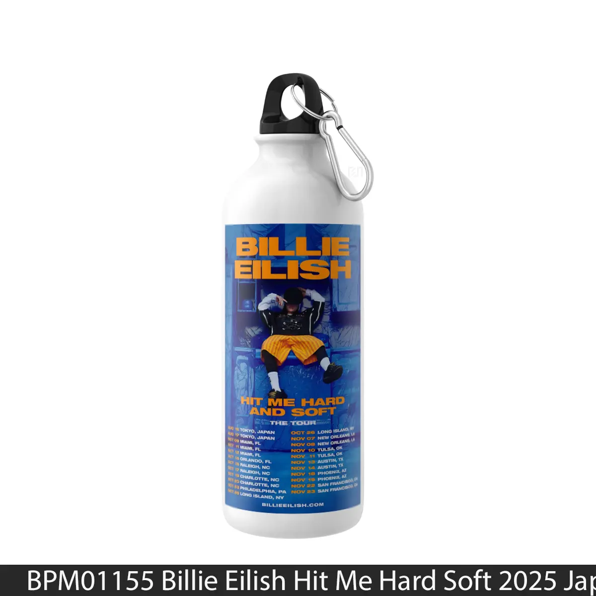 Botol Billie Eilish Hit Me Hard Soft 2025 Japan North America Tour - Music Sport Bottle