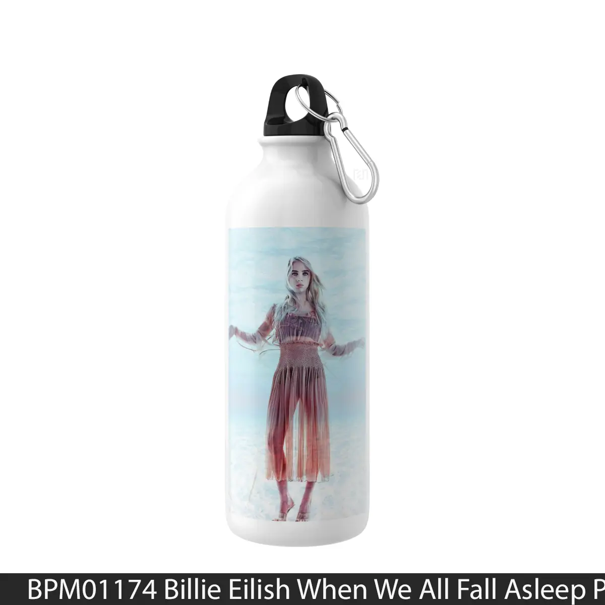 Botol Billie Eilish When We All Fall Asleep Print - Music Sport Bottle